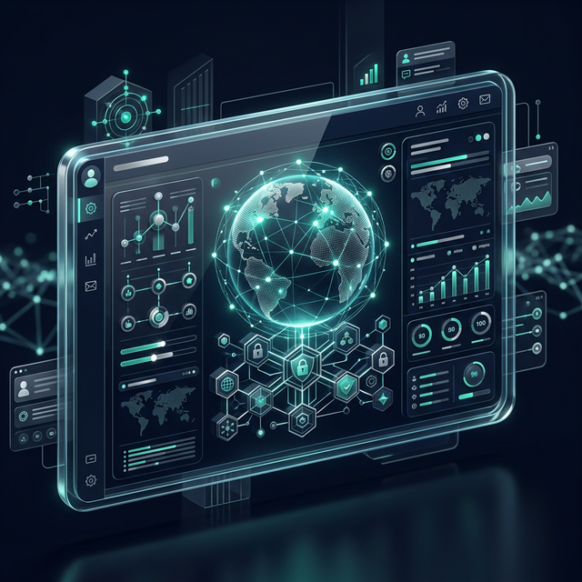 3D Corporate Web Portal Dashboard